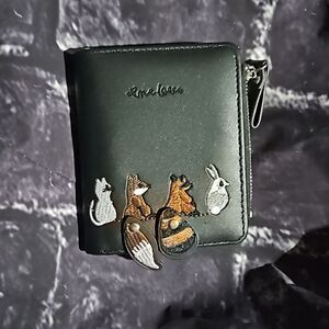 Live Love Woodland Critter Black wallet  NWOT